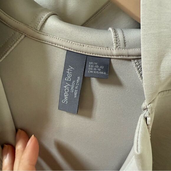 Sweaty Betty Sand Wash Zip Up Hoody in Light Beige 8-10 NWOT - Picture 8 of 15